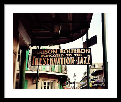 Maison Bourbon - New Orleans Framed Print