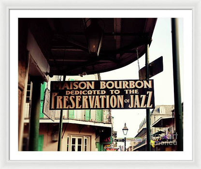 Maison Bourbon - New Orleans Framed Print