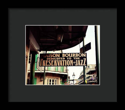 Maison Bourbon - New Orleans Framed Print