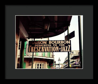 Maison Bourbon - New Orleans Framed Print