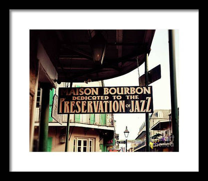 Maison Bourbon - New Orleans Framed Print