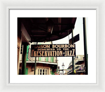 Maison Bourbon - New Orleans Framed Print