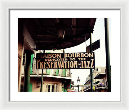 Maison Bourbon - New Orleans Framed Print