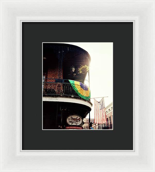 Mardi Gras Balcony - New Orleans Framed Print