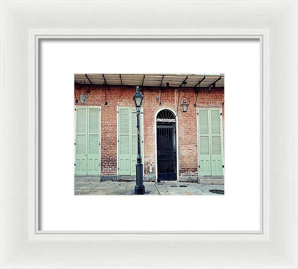 New Orleans Lampost French Quarter - Framed Print