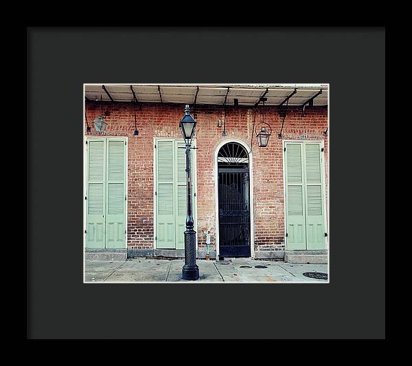 New Orleans Lampost French Quarter - Framed Print