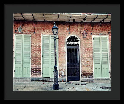 New Orleans Lampost French Quarter - Framed Print