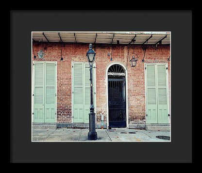 New Orleans Lampost French Quarter - Framed Print