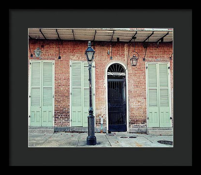 New Orleans Lampost French Quarter - Framed Print