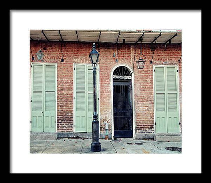 New Orleans Lampost French Quarter - Framed Print