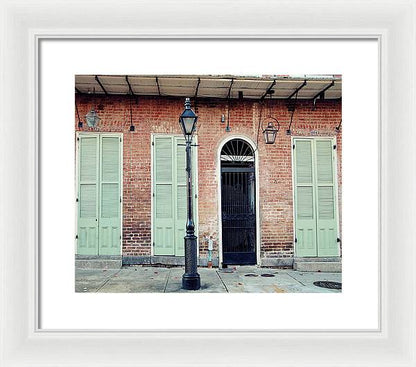 New Orleans Lampost French Quarter - Framed Print