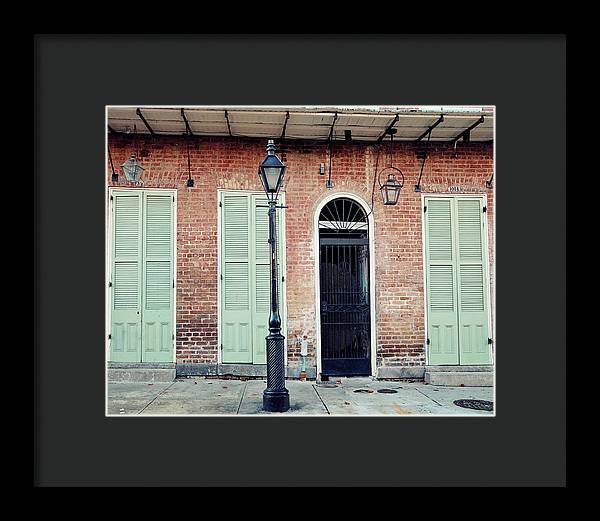 New Orleans Lampost French Quarter - Framed Print