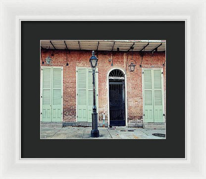 New Orleans Lampost French Quarter - Framed Print