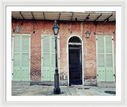 New Orleans Lampost French Quarter - Framed Print