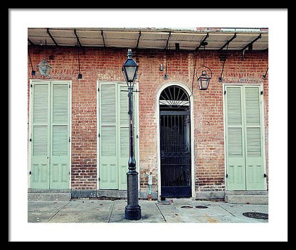 New Orleans Lampost French Quarter - Framed Print