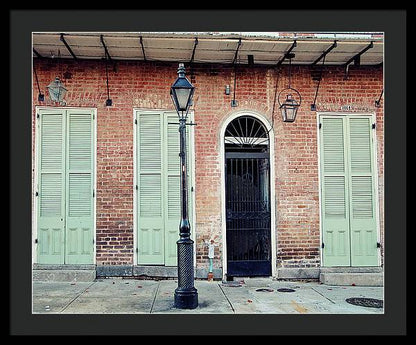 New Orleans Lampost French Quarter - Framed Print