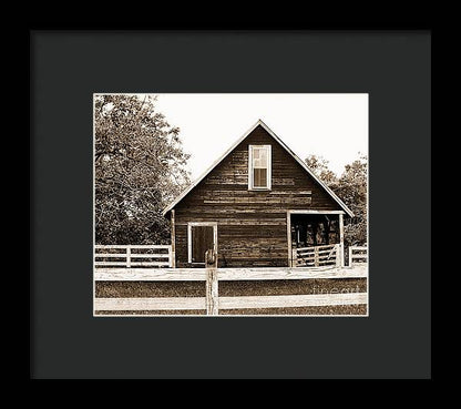 Sepia Barn - Burnt Corn, Alabama - Framed Print