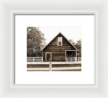 Sepia Barn - Burnt Corn, Alabama - Framed Print