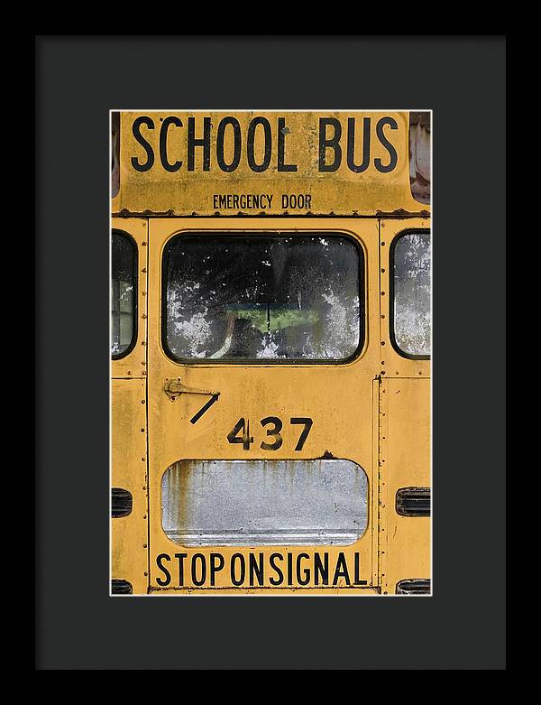 Stop on Signal - Bus Transportation Framed Print