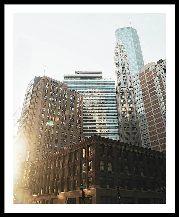 Sunset in the City - Chicago Framed Print