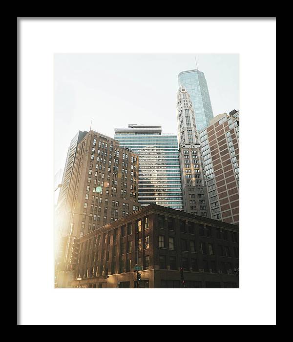 Sunset in the City - Chicago Framed Print