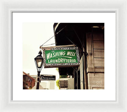 The Washing Well Laundryteria - Framed Print