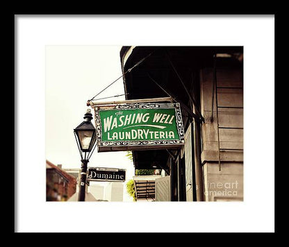 The Washing Well Laundryteria - Framed Print