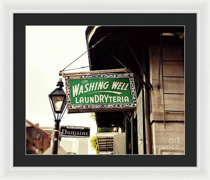 The Washing Well Laundryteria - Framed Print