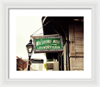 The Washing Well Laundryteria - Framed Print