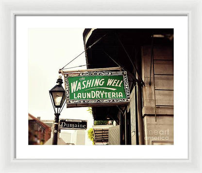 The Washing Well Laundryteria - Framed Print