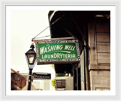 The Washing Well Laundryteria - Framed Print