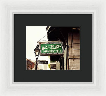 The Washing Well Laundryteria - Framed Print