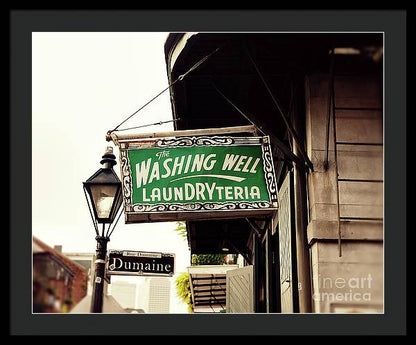 The Washing Well Laundryteria - Framed Print