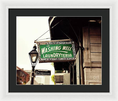 The Washing Well Laundryteria - Framed Print