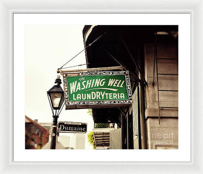 The Washing Well Laundryteria - Framed Print