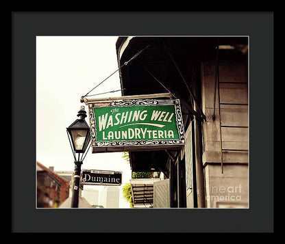 The Washing Well Laundryteria - Framed Print