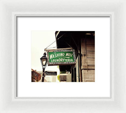 The Washing Well Laundryteria - Framed Print