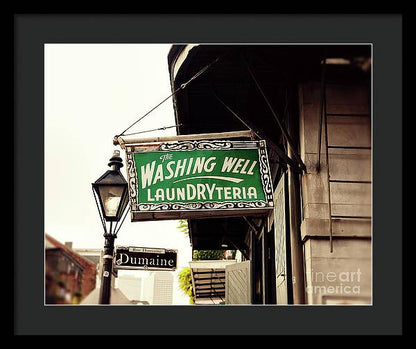 The Washing Well Laundryteria - Framed Print