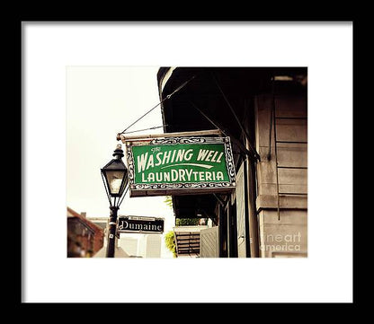 The Washing Well Laundryteria - Framed Print