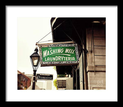 The Washing Well Laundryteria - Framed Print