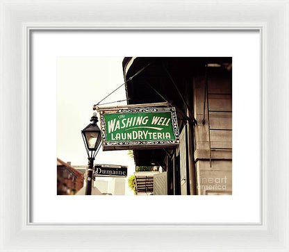 The Washing Well Laundryteria - Framed Print