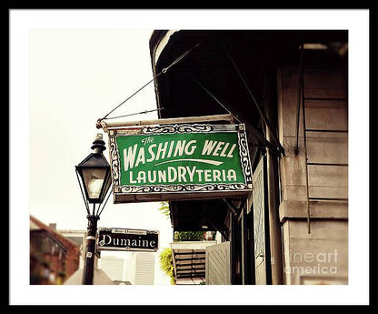 The Washing Well Laundryteria - Framed Print