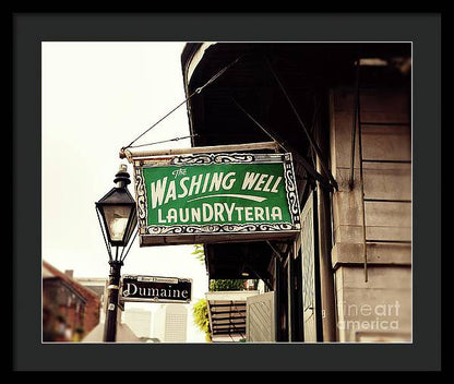 The Washing Well Laundryteria - Framed Print