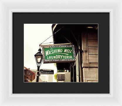 The Washing Well Laundryteria - Framed Print