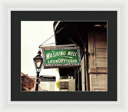 The Washing Well Laundryteria - Framed Print