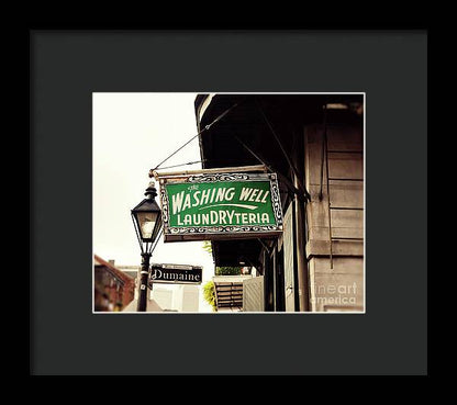 The Washing Well Laundryteria - Framed Print