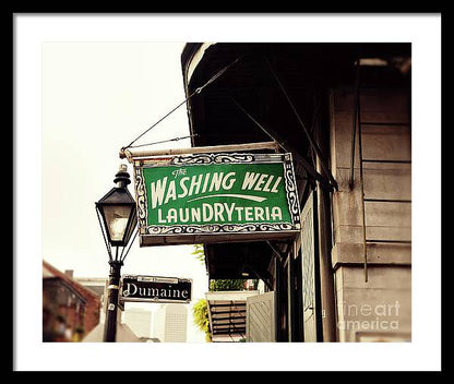 The Washing Well Laundryteria - Framed Print