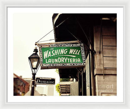 The Washing Well Laundryteria - Framed Print