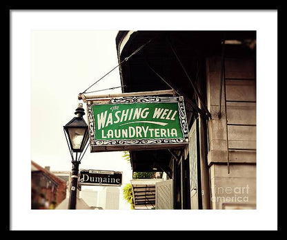 The Washing Well Laundryteria - Framed Print