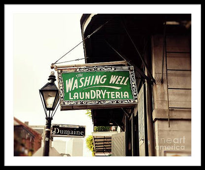 The Washing Well Laundryteria - Framed Print